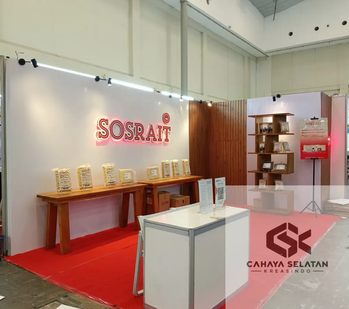 Booth Pameran Custom Sosrait untuk Event di Jakarta