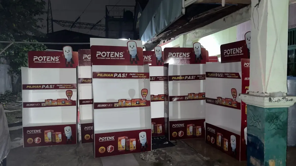 Produksi & Pemasangan Rak Gondola Supermarket Potens di Tangerang