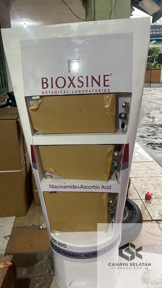 Promotional Display Custom Bioxsine untuk Retail di Jakarta