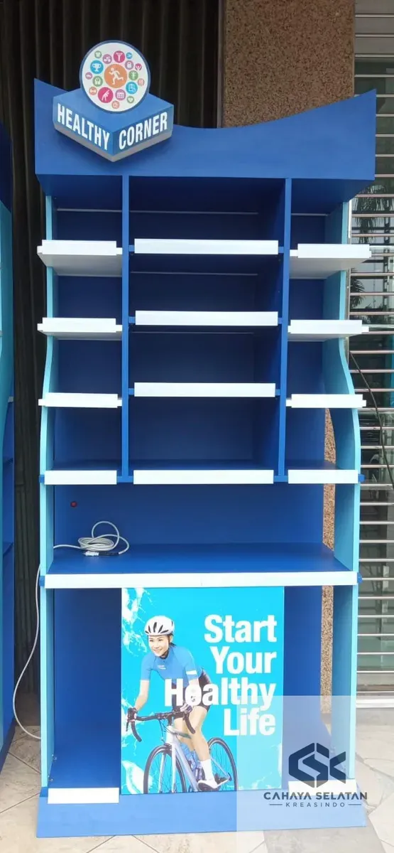 Rak Display Activation Custom Healthcare untuk Event di JCC Jakarta