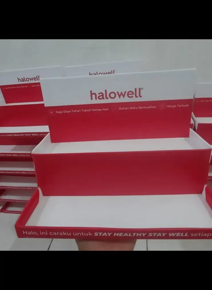 Rak Display Halowell untuk Toko Kecantikan di Jakarta