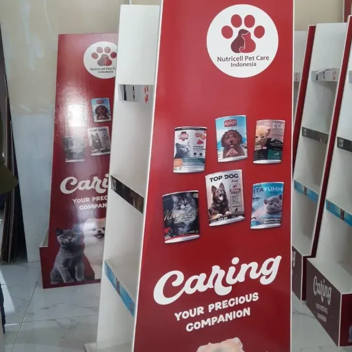 Rak Display Nutricell Pet Care untuk Supermarket di Jabodetabek