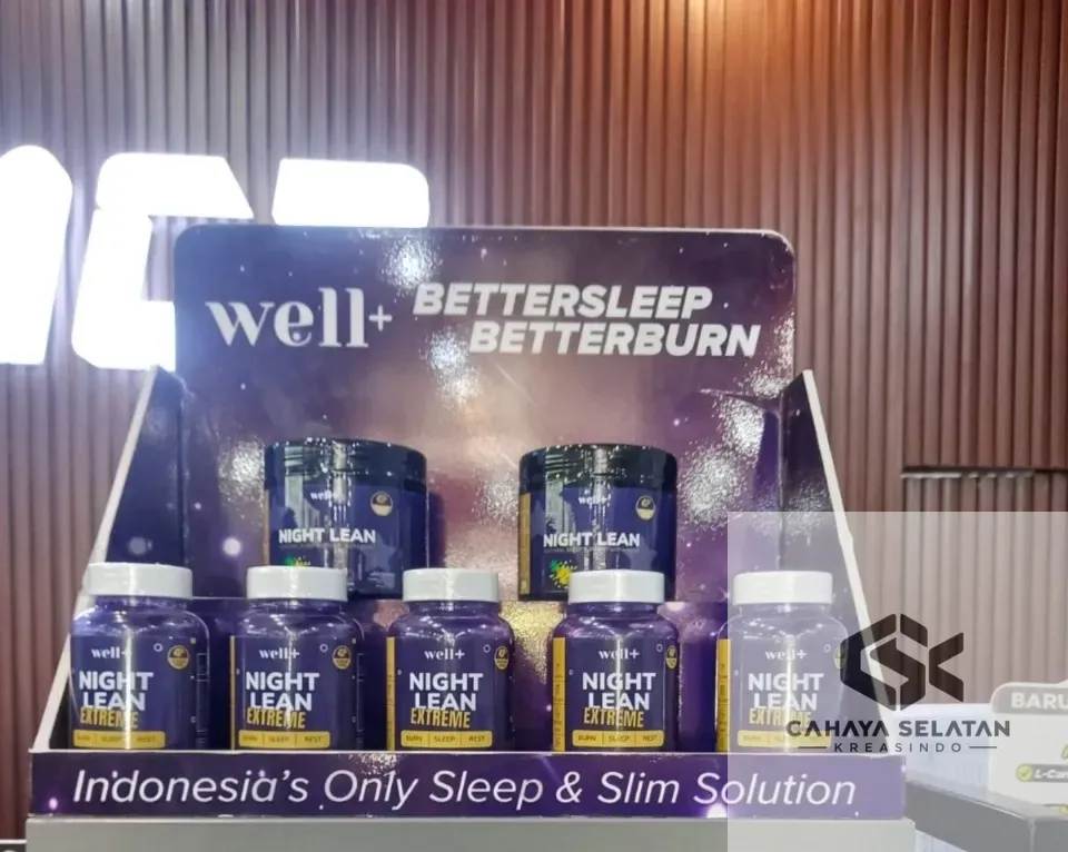 Rak Mini Display Well Better Sleep untuk Promo di Jakarta